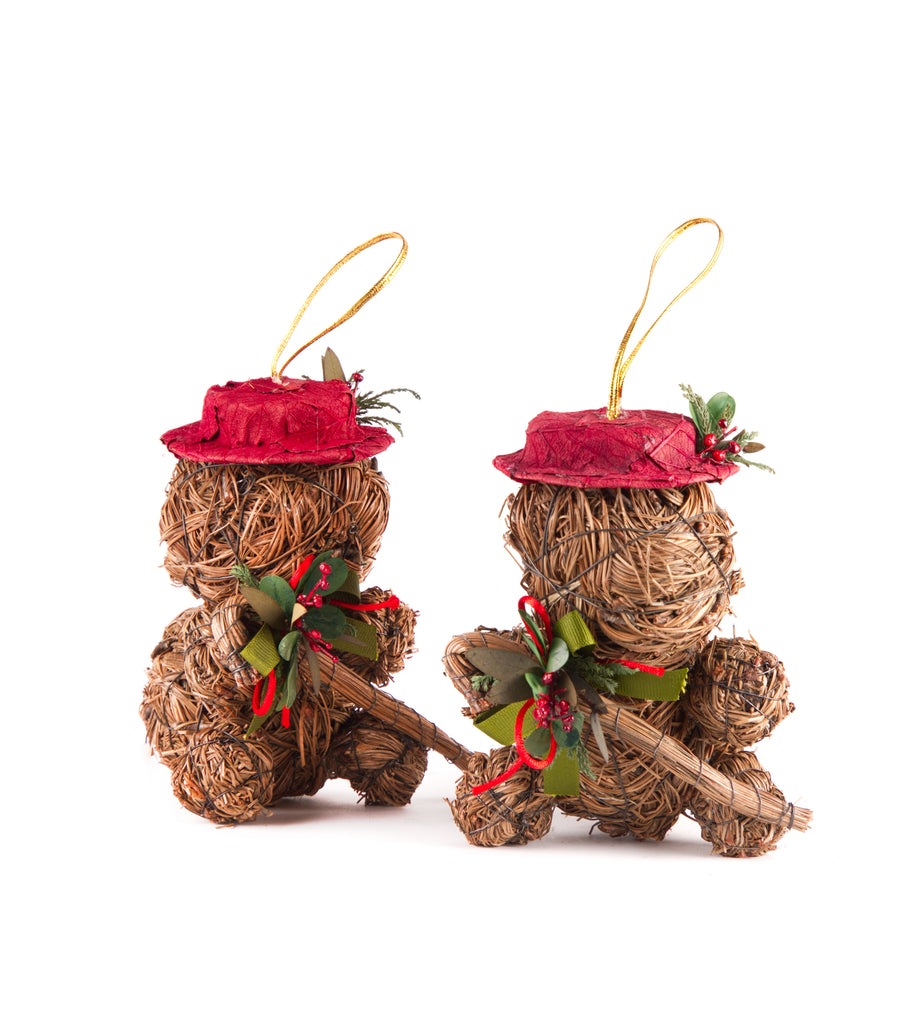 Estuche con 2 Piezas de Ositos de Ocote Chicos Redwood