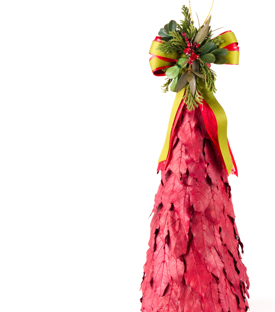 Estuche con 2 Piezas de Pinos Chicos de Hoja de Laurel Red Wood