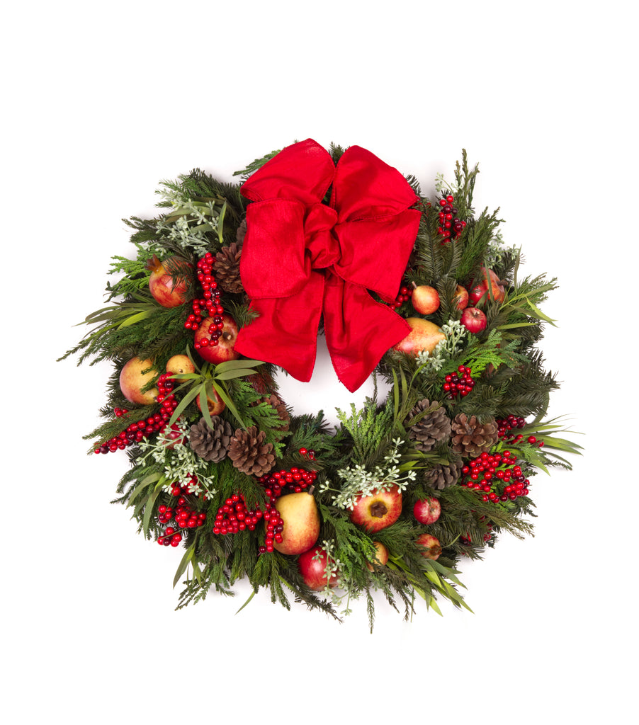 Corona Navideña #2 Redwood