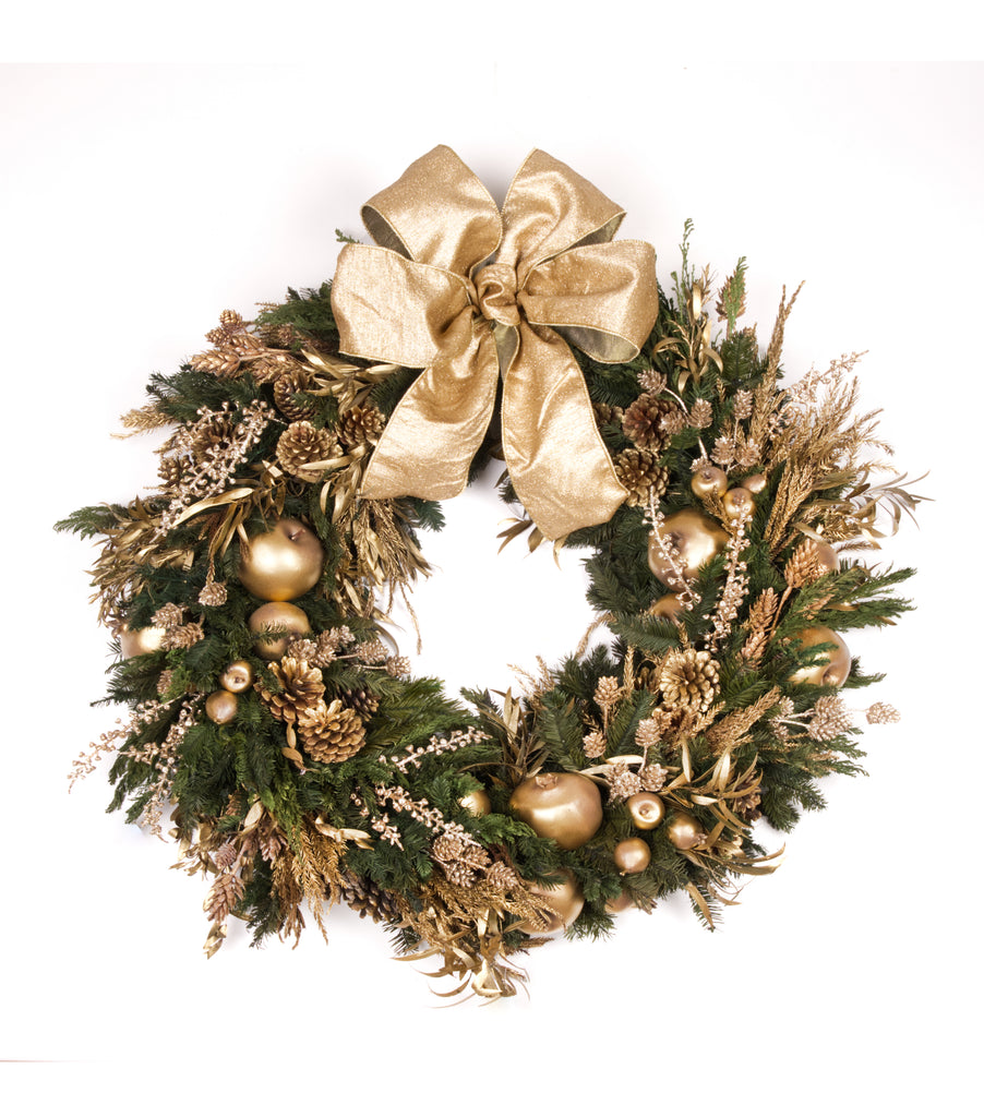 Corona Navideña #3 Golden Forest