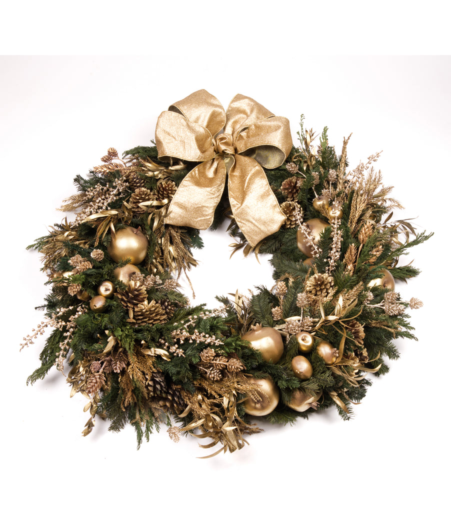 Corona Navideña #3 Golden Forest