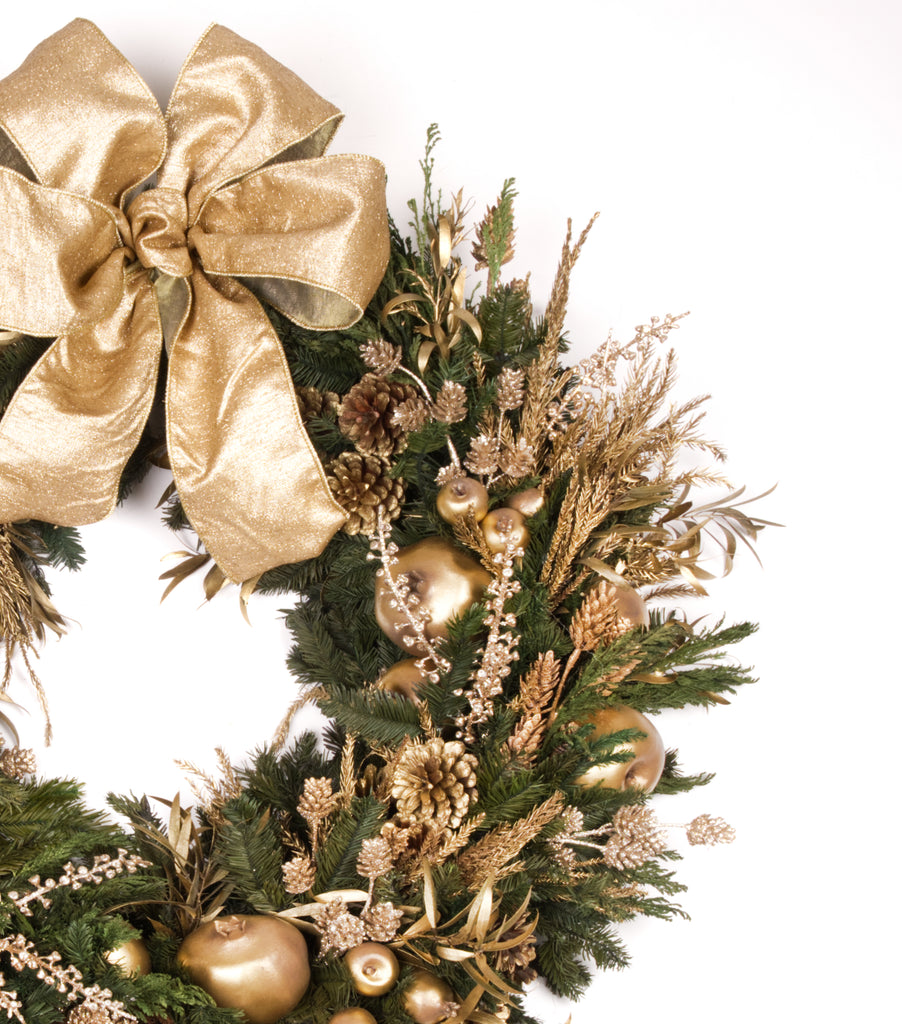 Corona Navideña #3 Golden Forest