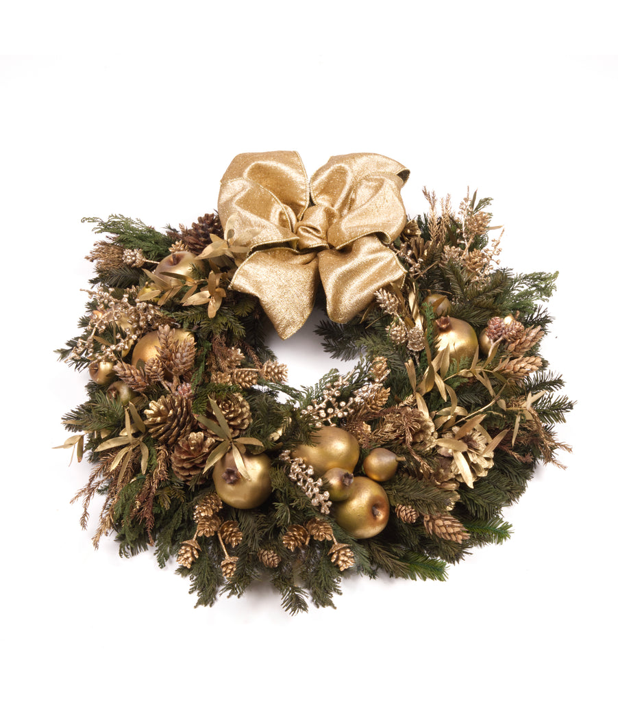 Corona Navideña #2 Golden Forest