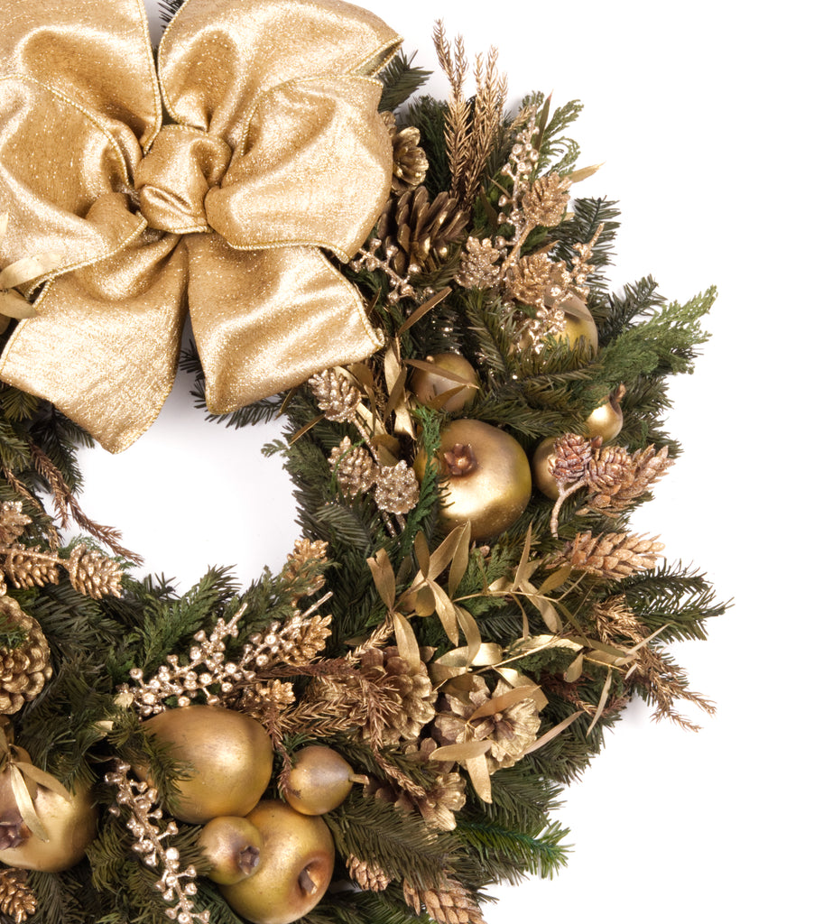 Corona Navideña #2 Golden Forest