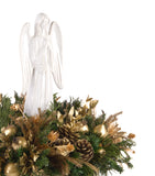 Centro de Mesa con Ángel Rezando de Cerámica Golden Forest