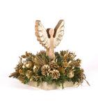 Centro de Mesa con Ángel Alas Abiertas Golden Forest