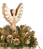 Centro de Mesa con Ángel Alas Abiertas Golden Forest