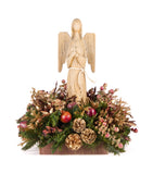 Centro de Mesa con Ángel Corazón de Madera Martha Sophia