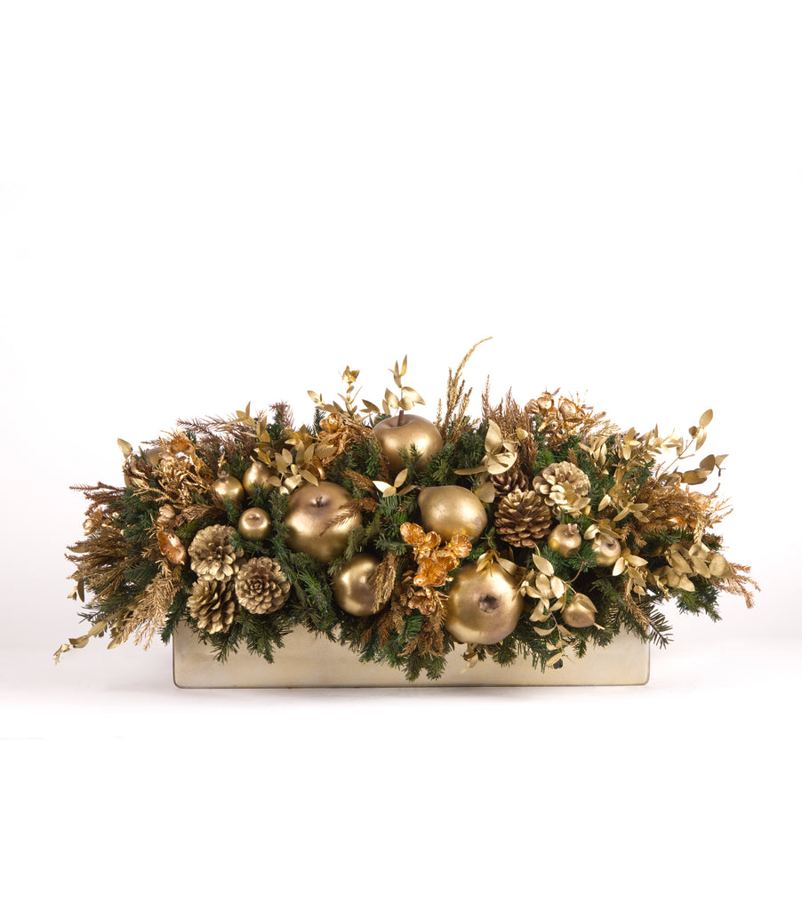 Centro de Mesa Rectangular Golden Forest