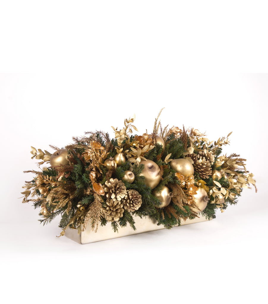 Centro de Mesa Rectangular Golden Forest