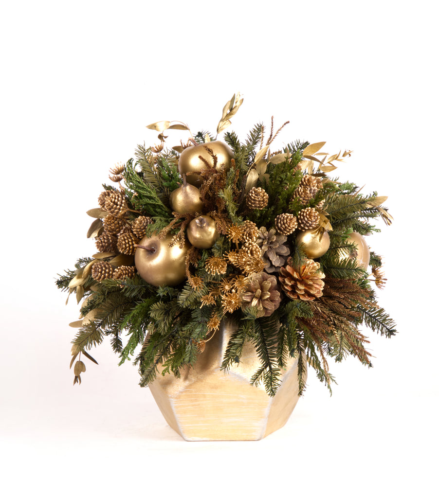 Cache Pot Grande Pentágono Golden Forest