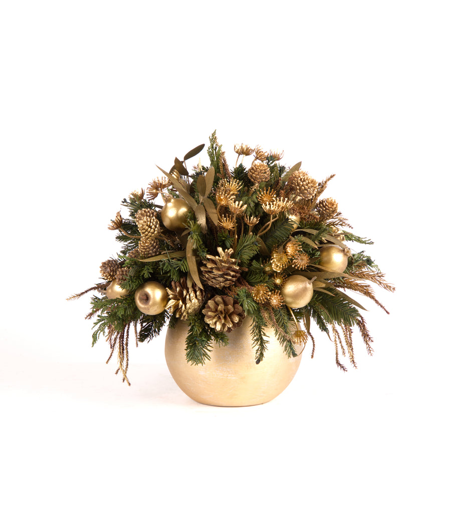 Cache Pot Chico Esfera Golden Forest