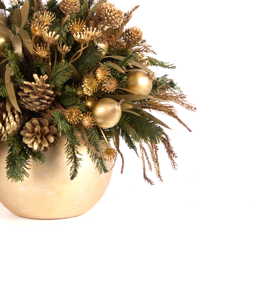 Cache Pot Chico Esfera Golden Forest