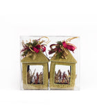 Estuche con 2 Piezas de Farol Chico de Corteza y Hoja de Encino Martha Sophia