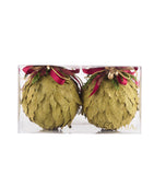 Estuche con 2 pizas de Esferas de Hoja de Encino Laurel Martha Sophia