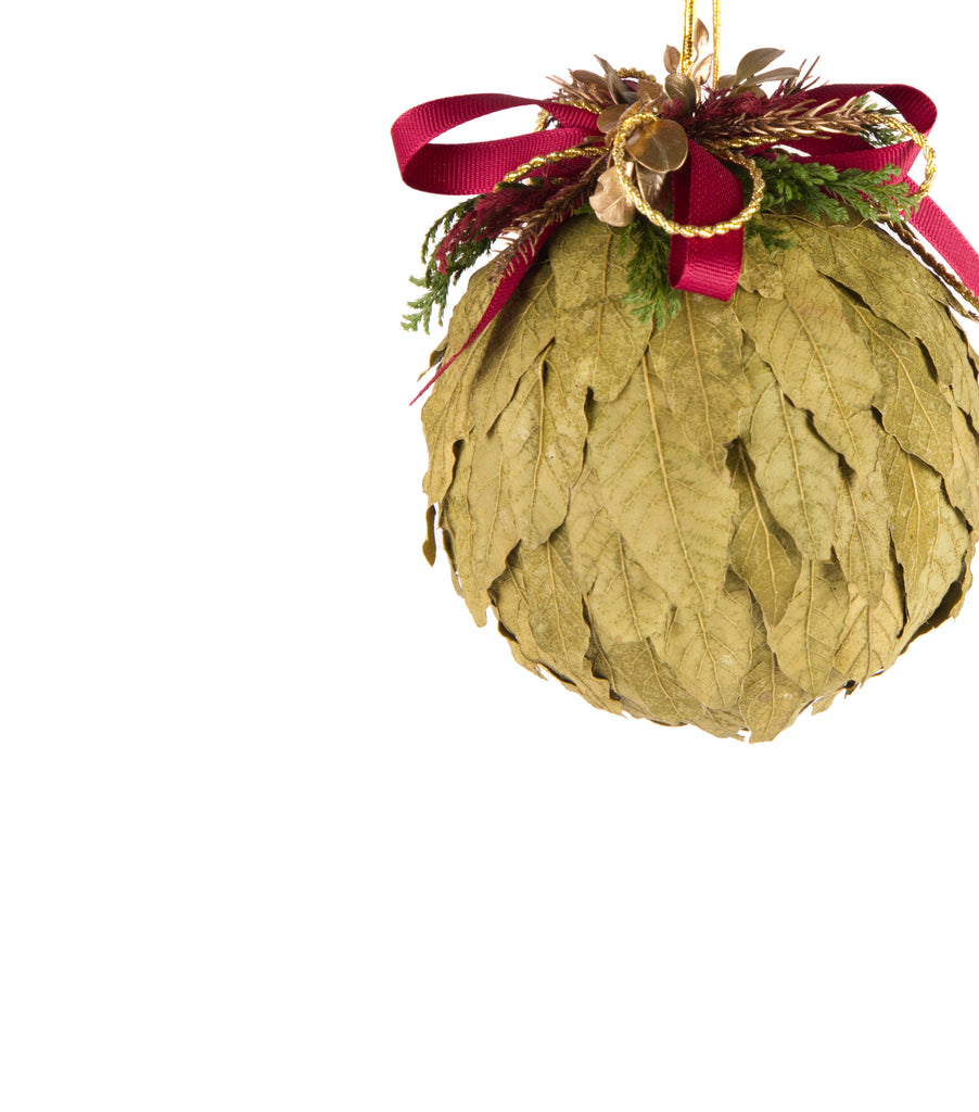 Estuche con 2 pizas de Esferas de Hoja de Encino Laurel Martha Sophia