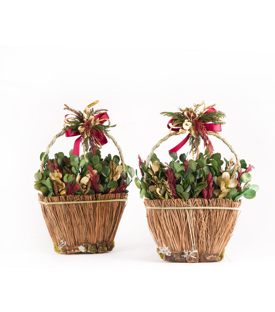 Estuche con 2 Piezas de Canastas de Ocote y Musgo Martha Sophia