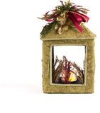 Estuche con 1 Pieza de Farol Mediano de Corteza y Hoja de Encino Martha Sophia