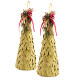 Estuche con 2 Piezas de Pinos Medianos de Hoja de Laurel Martha Sophia