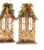 Estuche con 2 Piezas de Casitas de Hoja de Encino Laurel Golden Forest