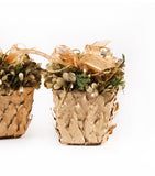 Estuche con 2pzas Cache Pot de Hoja de Laurel Golden Forest