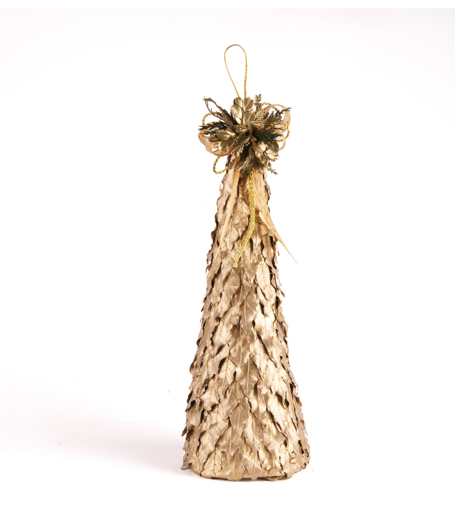 Estuche con 2pzas Pinos Medianos de Hoja de Laurel Golden Forest