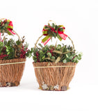 Estuche con 2 Piezas de Canastas de Ocote y Musgo Redwood