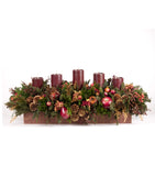 Centro de Mesa Rectangular con 5 Velas Martha Sophia