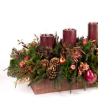 Centro de Mesa Rectangular con 5 Velas Martha Sophia