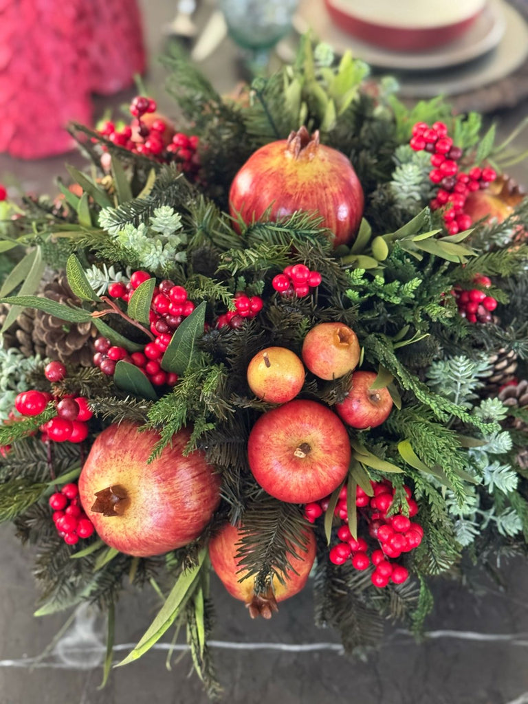 Centro de Mesa Redondo Redwood