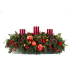 Centro de Mesa Rectangular con 3 Velas Woodland
