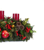 Centro de Mesa Rectangular con 3 Velas Woodland
