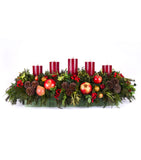 Centro de Mesa Rectangular con 5 Velas Woodland