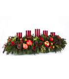 Centro de Mesa Rectangular con 5 Velas Woodland