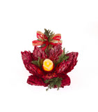 Estuche con 2 Piezas de Flor de Loto de Hoja de Encino y Laurel c/Led Woodland