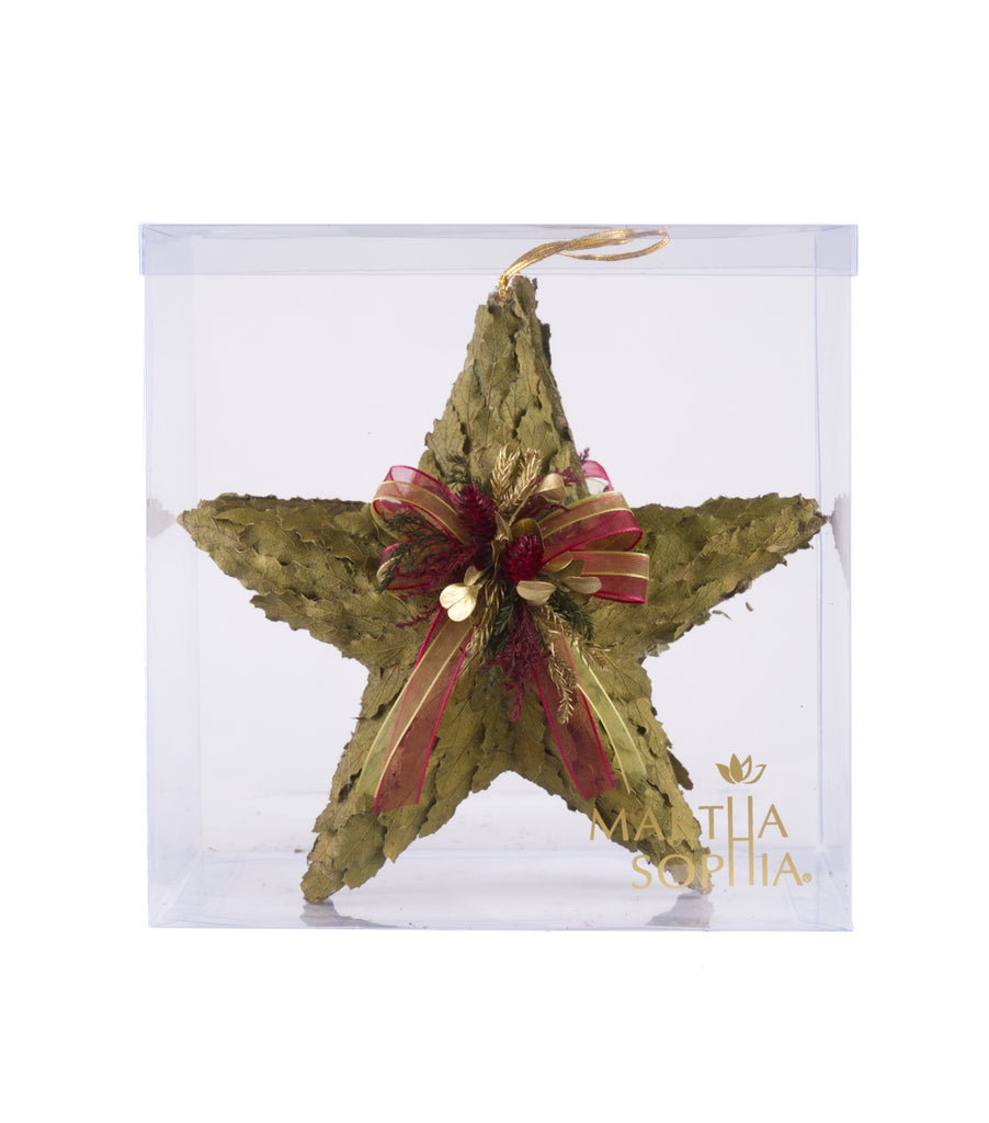 Estuche con 2 Piezas de Estrellas de Hojas de Encino y Laurel Martha Sophia