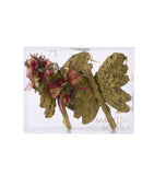 Estuche con 2 piezas de Mariposas de Hoja de Encino Martha Sophia