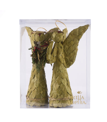 Estuche con 2 Piezas de Ángeles de Hoja de Encino y Laurel Martha Sophia
