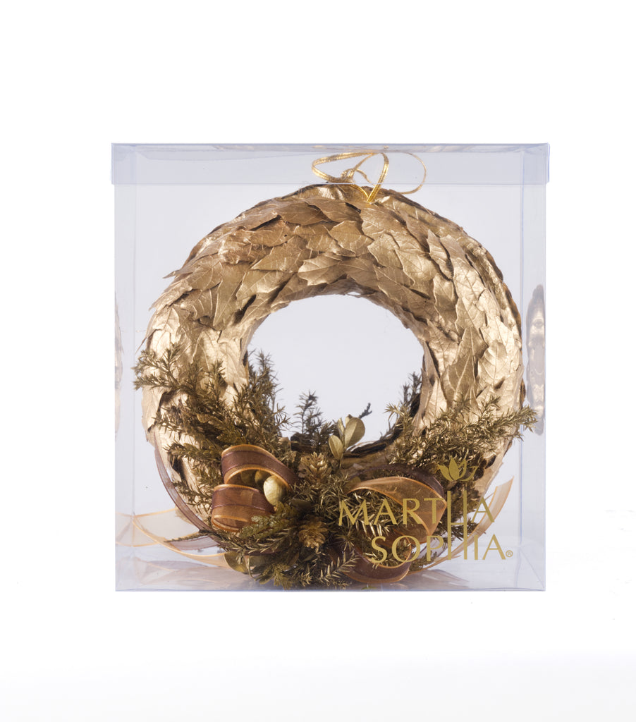 Estuche con 2 Piezas de Coronas de Hoja de Encino y Laurel Golden Woods