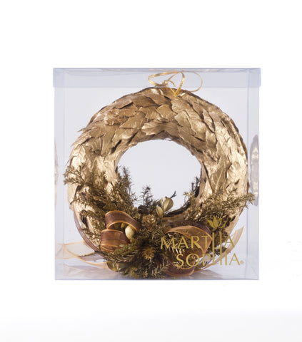 Estuche con 2 Piezas de Coronas de Hoja de Encino y Laurel Golden Woods