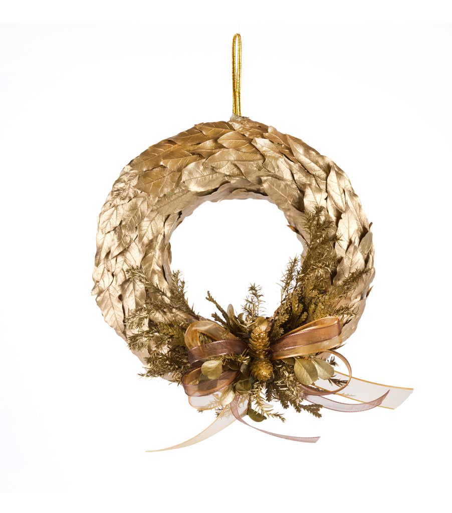 Estuche con 2 Piezas de Coronas de Hoja de Encino y Laurel Golden Woods