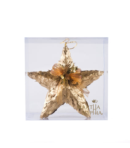 Estuche con 2 Piezas de Estrellas de Hojas de Encino y Laurel Golden Woods