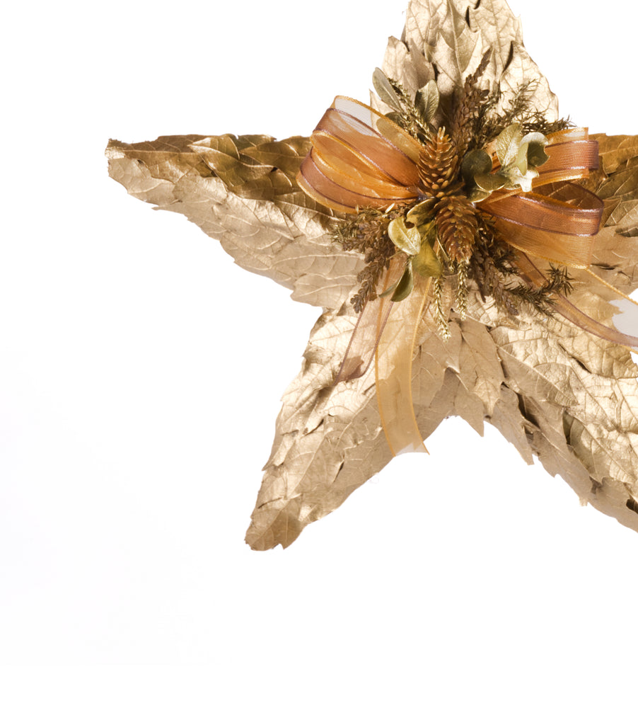 Estuche con 2 Piezas de Estrellas de Hojas de Encino y Laurel Golden Woods