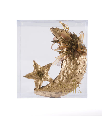 Estuche con 2 Piezas de Luna y Estrella de Hoja de Encino Golden Woods