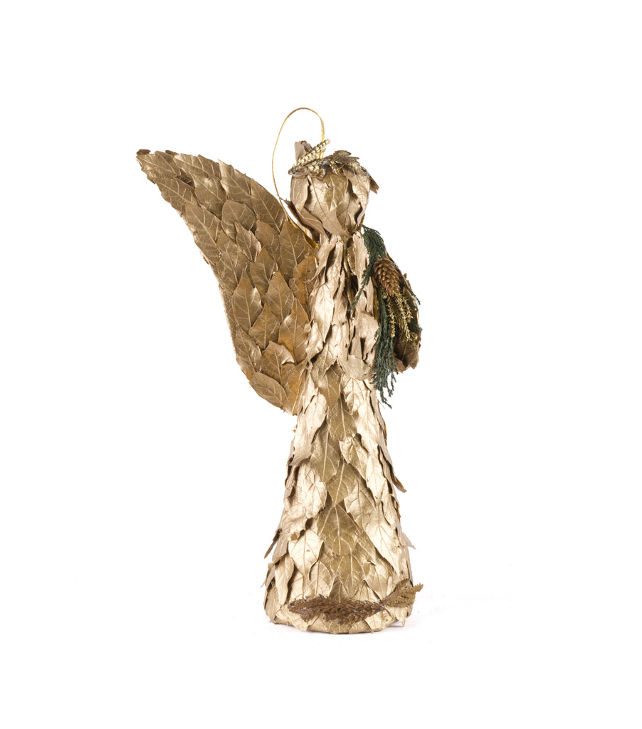 Estuche con 2 Piezas de Ángel de Hojas de Encino y Laurel Golden Woods