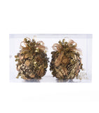 Estuche con 2 Piezas de Esferas Chicas de Corteza Golden Woods