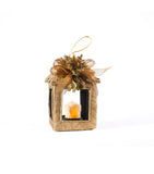 Estuche con 2 Piezas de Faroles Chicos de Encino c/Led Golden Woods