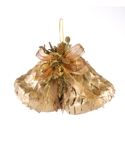 Estuche con 2 Piezas de Campanas de Hoja de Encino y Laurel Golden Woods