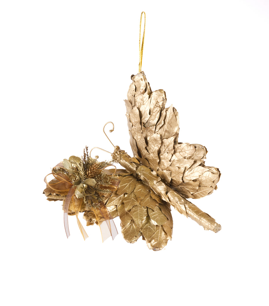 Estuche con 2 Piezas de Mariposas de Hoja de Encino y Laurel Golden Woods