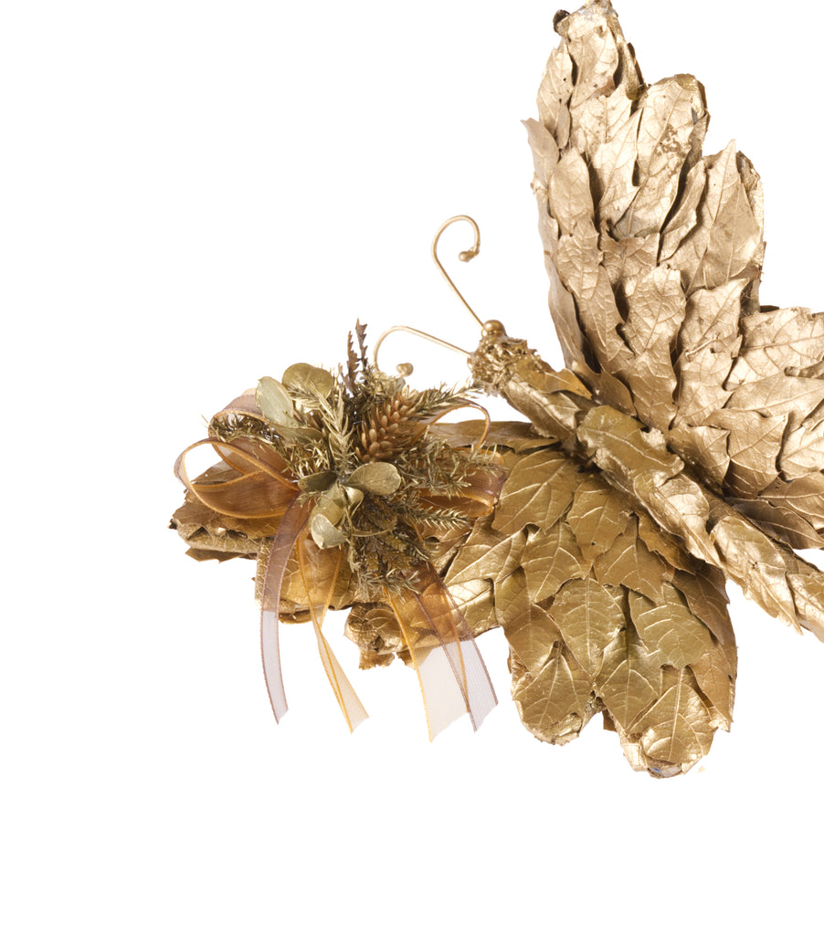 Estuche con 2 Piezas de Mariposas de Hoja de Encino y Laurel Golden Woods